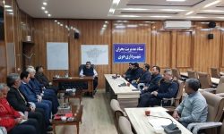 جلسه هماهنگی و برنامه ریزی اقدامات ضروری بر مبنای ستاد مديريت بحران‌ و پدافند غیر عامل شهرداری خوی