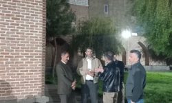 بازدید معاون امور زیربنایی و ترافیکی و مدیران عمرانی شهرداری از آثار تخریب زلزله در مسجد سیدالشهدا