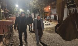 بازدید شبانه مهندس نصراله پور شهردار خوی از عملیات اجرایی فاز اول پیاده راه سازی هسته مرکزی شهر