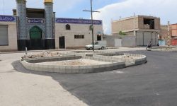 عملیات اصلاح هندسی و آسفالت ریزی میدان مقابل مسجد امام سجاد(ع)