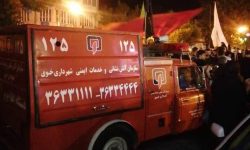 آماده باش نیروهای آتش نشانی خوی در ایام عزاداری سیدالشهدا(ع)
