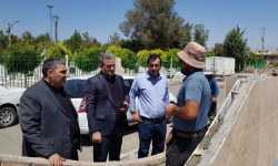 بازدید جمعی از مسئولین بهمراه شهردار خوی از آرامستان این شهر