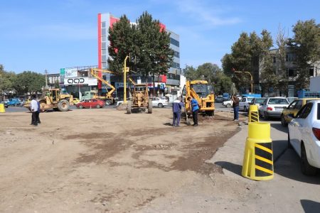 عملیات اصلاح هندسی میدان ولیعصر (عج) در حال انجام است