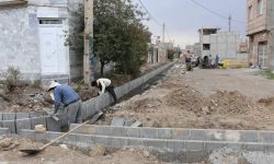 ادامه عملیات جدول گذاری در کوی صفا