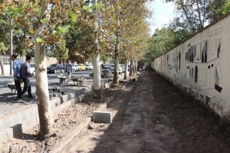 آماده سازی، زیرسازی و سنگ فرش چینی در خیابان استاد شهریار