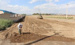 زیرسازی و آماده سازی خیابان جدید در انتهای پارک بزرگ ملت