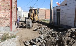 آغاز عملیات زیر سازی و آماده سازی کوچه خرماچیلار