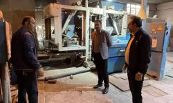 بازدید معاون امور زیربنایی و ترافیک شهرداری خوی از کارخانه قطعات بتنی