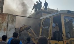 آتش‌سوزی انبار ضایعات در خوی، بدون تلفات جانی مهار شد
