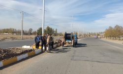 کابل کشی چراغهای روشنایی در فازهای باقیمانده کمربندی شهید سلیمانی