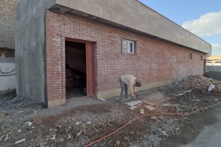 اقدامات پایانی عملیات ساخت سرویس های بهداشتی امام زاده سیدبهلول(ع)