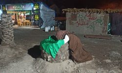 برپایی موکب نمایشگاهی فاطمیه در محوطه هنرستان شهید رجایی