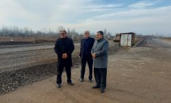 بازدید معاون استاندار و فرماندار ویژه شهرستان خوی به همراه شهردار از کمربندی شهید سلیمانی