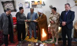 دیدار مسئولین شهرستان خوی با خانواده مرزبان شهيد محبوب نوری اصل