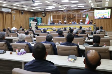 گوشه ای از مراسم گرامیداشت روز ملی حمل و نقل و رانندگان در شهر خوی
