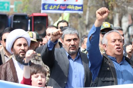 راهپیمایی باشکوه مردم دارالمومنین خوی  در روز جهانی “قدس”