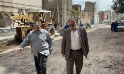 بازدید فرماندار و شهردار خوی از پروژه های عمران شهری