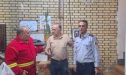 تقدیر از آتش نشانان خویی پس از عملیات موفق اطفاء حریق