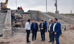 بازدید اعضای شورای اسلامی شهر و شهردار خوی از پروژه احیا باغ تاریخی دلگشا