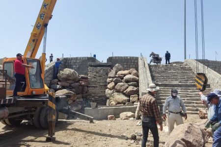 استمرار عملیات اجرایی پروژه احیا باغ تاریخی دلگشا