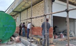 روند احداث سرویس بهداشتی در محوطه مزار شهدای گمنام ادامه دارد