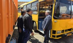 بازدید رئیس سازمان مدیریت حمل و نقل بار و مسافر از روند بازسازی اتوبوسهای شهری