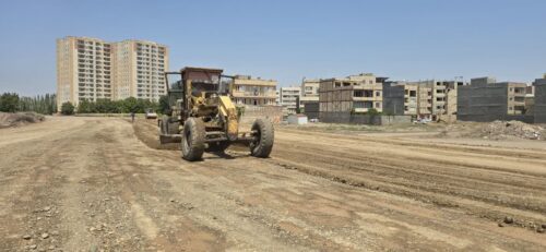 عملیات عمرانی در خیابان 30 متری شیخ نوایی