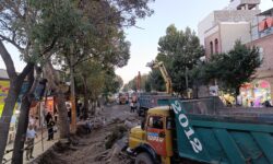 بسیج ماشین آلات سنگین در اتمام پروژه ساماندهی هسته مرکزی