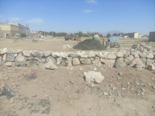 دیوارکشی در ورزشگاه خوی