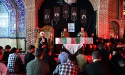 مراسم وداع با شهید محسن آین در مسجد سیدالشهداء برگزار شد