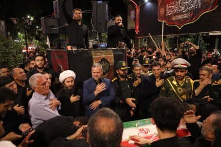 برگزاری مراسم وداع با شهید امیرحسین باقرلو