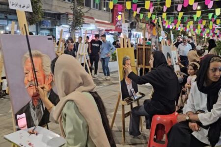 ورکشاپ نقاشی حافظ نسب جلوه ای رنگی به جشنواره بخشید