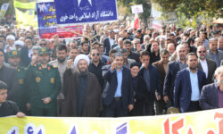 راهپیمایی باشکوه ۱۳ آبان در خوی برگزار شد