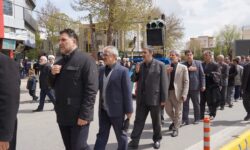 برگزاری دسته عزای شهادت امام جعفر صادق(ع) با حضور پرشور مردم دارالمؤمنین خوی