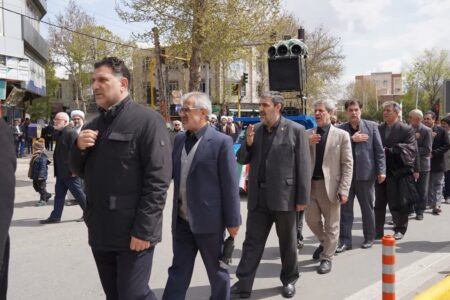 برگزاری دسته عزای شهادت امام جعفر صادق(ع) با حضور پرشور مردم دارالمؤمنین خوی