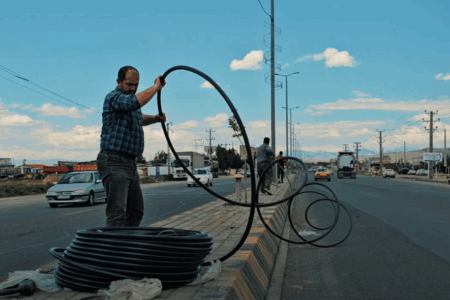 با اجرای شبکه هوشمند آبیاری، ایجاد کمربند سبز شهر آغاز شد
