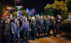 سنگر خیابان همچنان در دستان مردم/تداوم حضور حماسی شهروندان خوی در شب ۱۳۱