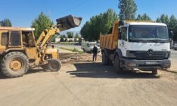 تسطیح و پاکسازی قطعات خالی و جمع‌آوری نخاله‌های ساختمانی در نواحی پنج‌گانه شهر خوی
