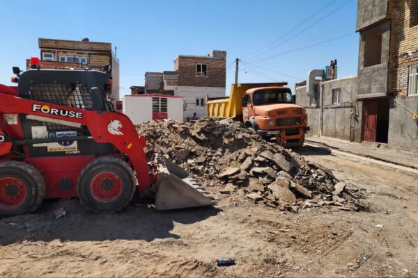 آغاز عملیات زیرسازی کوچه شیخکانلو در ورودی یدیلر